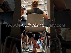 Candid feet blonde