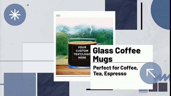 DISCOUNT PROMOS Small Glass Coffee Mugs 9 oz. Set of 10, Bulk Pack - Perfect for Coffee, Tea, Espresso, Hot Cocoa, Other Beverages - Clear