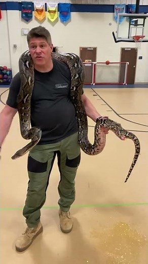 Snuggles, the Reticulated Python, took a bathroom break!