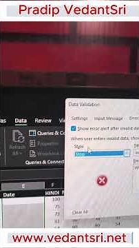 How to Use a data Validation for the date in Excel. at VedantSri . #excel #class #vedantsri