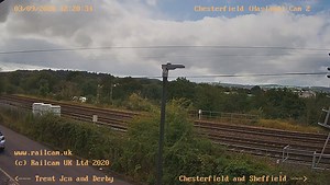 180 on test with EMR. #Class180 180110 on test withEast Midlands Railway passing Chesterfield Cameras with 5Z80 Derby Etches Park to Derby Etches Park. Rubbed down with partial application of EMR livery along the sole bar. We Are EMR WNXX | Railcam