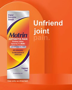 MOTRIN® Arthritis Pain Gel actually treats arthritis pain* *Compared to topicals which heat, cool, or irritate the surface of the skin and only mask the pain. | MOTRIN