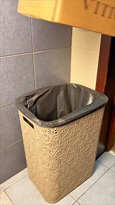 6.6K views · 27K reactions | A simple household box turned into a stunning organizer you’ll actually want to display. #organizeyourhome #diy #box Materials: • Wrapping paper • Cardboard box • Ribbon • Hot glue gun • Wooden beads • PVA glue • Double-sided tape • Twine • Scissors • Glue stick | FastDIY | Facebook