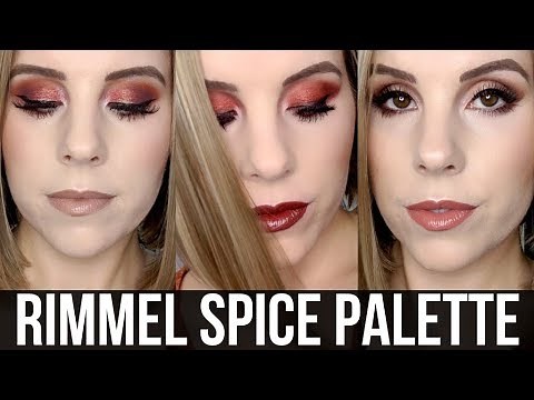3 LOOKS 1 PALETTE // Rimmel SPICE Palette TUTORIAL