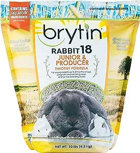 Rabbit 18 - Junior & Producer Timothy Formula - Complete Feed for Bunny Rabbits