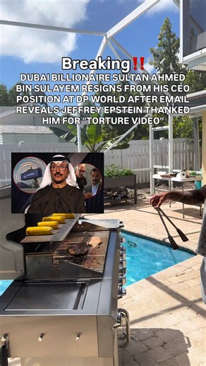 DUBAI BILLIONAIRE SULTAN AHMED BIN SULAYEM RESIGNS FROM HIS CEO POSITION AT DP WORLD AFTER EMAIL REVEALS JEFFREY EPSTEIN THANKED HIM FOR “TORTURE VIDEO” Do your research on WHO Epstein is and why he’s rich. You’ll understand his connection to all these people in power, including celebrities. These people chose the side they want to be on. He received two girls from Epstein a Moldavian and a Ukrainian in which he told Epstein which one he likes more. Do you think he’s even slightly worried about 