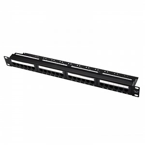 [Hot Item] Manufacturer Cat5e CAT6 CAT6A RJ45 1u Modular Jack Patch Panel with Cable Management for Server Rack Network Cabinet