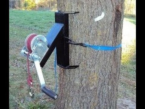 HOMEMADE TREE WINCH- WELDING (deer winch)