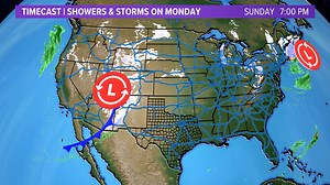Monday morning mess: If you're commuting Monday morning, plan for slowdowns. Widespread showers and a few storms are expected in the morning and afternoon. Severe risk is very low, but a gusty storm or one with small hail is possible. #wfaaweather | Pete Delkus