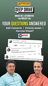 E20 concerns? Victoris sedan? Hycross diesel? This episode of our #DeepDrive podcast – powered by @kotak.prime - is dedicated to you and answering your questions. @hormazdsorabjee and @sergiusbarretto answer some buring questions and clear the air on some hot topics. Tap the link in our stories to watch the full podcast 🔗 . . . [autocar india podcast, autocar india deep drive podcast] #autocarindia #podcast #fyp | Autocar India