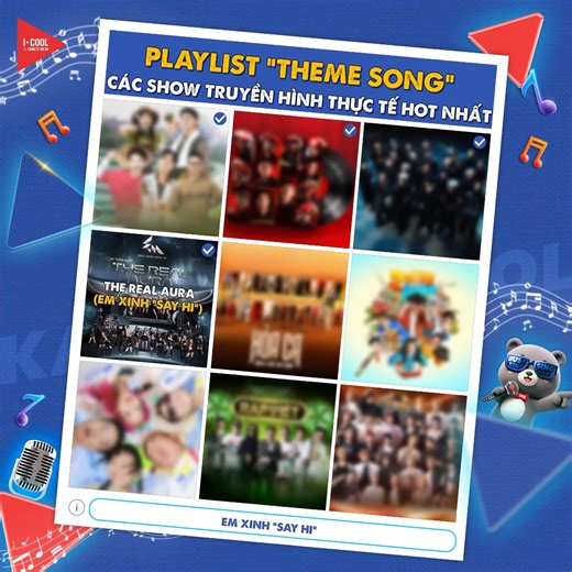 🎬 PLAYLIST “THEME SONG” CÁC SHOW TRUYỀN HÌNH THỰC TẾ HOT NHẤT 🎬 Là fan “cứng cựa” của mấy gameshow truyền hình thực tế, mỗi lần đi “ka” bạn thường hát gì? 🎶 Làm sao có thể bỏ qua mấy bản Theme songs “nổi đình nổi đám” đượcccc! Mỗi một show đều có những ca khúc đại diện, cứ nghe vài giây là biết ngay show nào liền… và tất cả đã có mặt trong playlist ICOOL chuẩn bị rồi đây. 🔥 Thay vì chỉ replay trên YouTube, sao không thử cầm mic hát live cho cả phòng “ka” cùng feel như đang ở trường quay? Rủ 