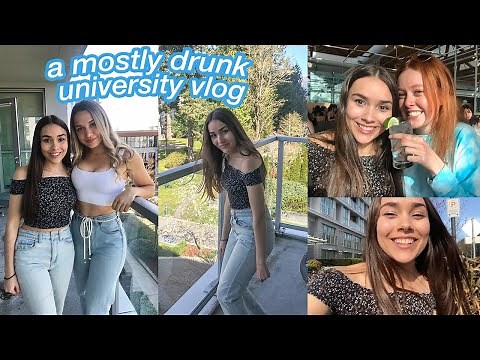 a mostly drunk college party vlog