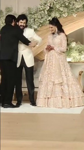 akhil zainabravdjee reception lo venky mama 😍🧿💗 #akhil #zainabravdjee #reception #venkatesh #viral