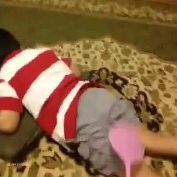 kid gets smacked by fly swatter