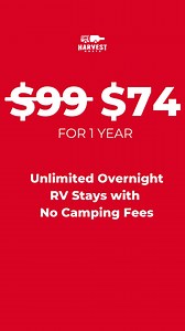 Join Harvest Hosts for just $74 and enjoy unlimited overnight RV stays at 5,800 farms, wineries, breweries, & other unique locations. And get so much more: ⛺️Unique, convenient, and quiet RV camping locations 🔌Electric and water hookups at many locations 📱Easy to use app, find locations by filtering for your rig size, dates, and Host type ⭐️Thousands of Hosts with 5-star reviews 📅71% of locations allow extra nights ✅No camping fee applies to the first night 📍Free trip planning tools 🐶90% of