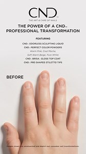 27 shares | Experience the power of a CND Transformation. From bitten nails to long and strong, nail professionals can sculpt, shape, and extend nails to perfection with the CND Liquid Powder system. #cndproducts #cndliquidandpowder #cndbrisa #cndbrisagel #cndsinttruiden #allurebeautyshopbe #allurebeautyshop #allurebeautyshopmultibrandnailstore | Allure Beauty-Shop | Facebook