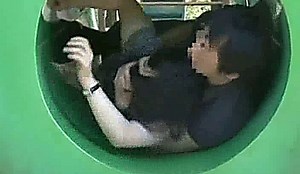 young mother groped on a playground