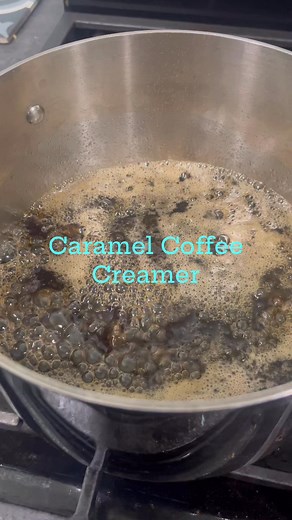 Homemade coffee creamer. Starts with brown sugar and water. It’s an easy recipe with a lot of flexibility. #6hollarhomestead #homesteadinglife #homesteadingmama #Homesteading #scratchkitchen #scratchmade #milk #homestead #homesteading #coffee #coffeecreamer | 6 Hollar Homestead