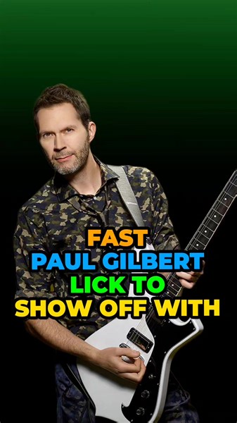 4.3K views · 166 reactions | Fast Paul Gilbert Lick To Show Off With. DM me your questions about 52 Week Guitar Player and I MIGHT respond because I'm pleasant as hell ➡️@brandondeonmusic #guitar #lick #improv #solo #riff #guitarist #music #fast #education #fyp | Brandon D'Eon Music | Facebook