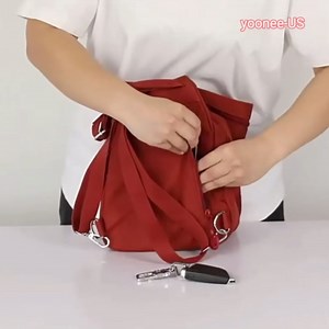 Waterproof 2-Way Convertible Commuter Bag - Anti-Theft Travel Tote Backpack for Women, Lightweight Oxford Crossbody Bag with Multiple Pockets for Gym, Work, Daily Use (Purple)