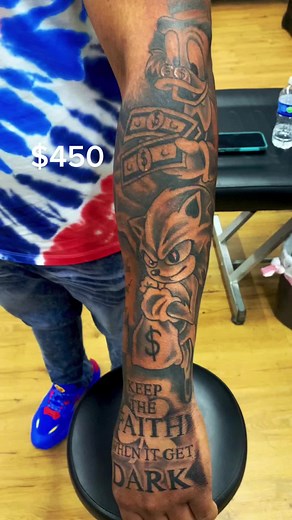 Sonic Money Tattoo | Unique Design Ideas