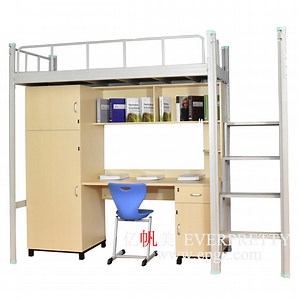 [Hot Item] Hot Sale Student Dormitory Bunk Bed with Desk and Wardrobe