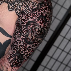 14K views · 155 reactions | Blast over geometric tattoo! Also a bit of his healed chest piece! #tattoo #coveruptattoo #tattoocoverup | Wesche Tattoo | Facebook