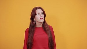 Red Lady Views Something Very Big Stock Footage Video (100% Royalty-free) 1041565033 | Shutterstock