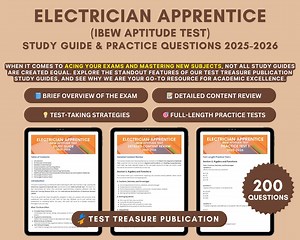 Electrician Apprentice Study Guide 2025-2026: IBEW Aptitude Test Prep Book With Detailed Content Review, Exam Strategies & 2 practice tests - Etsy