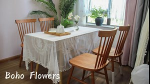 Lace Tablecloths for Rectangle Tables Vintage Rustic Farmhouse Table Fabric Fall Tablecloth(Tree Bud, 55"X78")