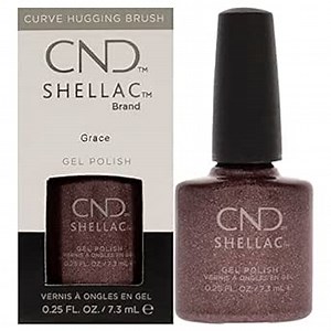 CND Shellac Gel Nail Polish, Long-lasting NailPaint Color with Curve-hugging Brush, Gray/Silver Polish, 0.25 fl oz