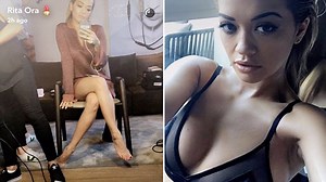 Rita Ora flashes her nipples in sheer lingerie-style slip