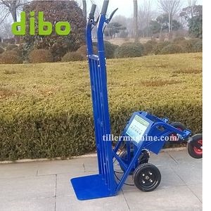 [Hot Item] Multi-Purpose Garden Utility Wagon Self-Propelled Load Capacity 40kg Heavy Duty Steel Garden Cart Electric Hand Push Platform Lorry Wheel Barrows