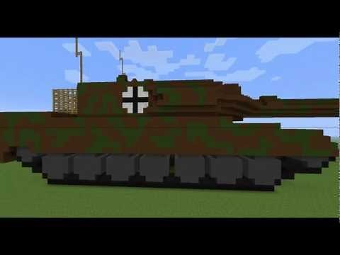 Minecraft Leopard 2 Tank + TNT Cannon + Download