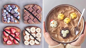 Cute chick cake & toast art