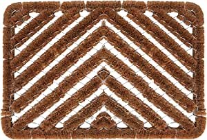 Amazon.com: FOOTMATTERS Ninamar Natural Coir Herringbone Door Mat - 24 x 16 inch : Patio, Lawn & Garden