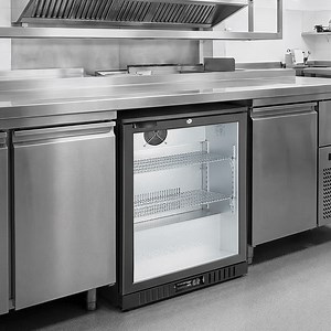 [Hot Item] Stylish Single Glass Door Beverage Cooler with Auto Defrost