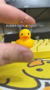 The Rubber Duck Fidget Toy that QUACKS! Replace one or more keyboard keycaps over at Duckeys.com #Artisan #Artisankeycap #Artisankeycaps #Cherrymx #Customkeyboard #Customkeycap #Customkeycaps #Gamer #Gaming #Geekhack #Keyboards #Keycap #Keycaps #Mechanicalkeyboards #Mechkb #Mechkeyboard #Mechkeys #Pcgamer #Pcsetup #Thatclickyfeeling #funny #quack #duckeys #duck #office #fidgettoy #toy #stockingstuffer | Duckeys
