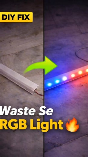 Waste Tube Light → RGB Light 🔥 Full DIY #shorts #experiment #diy #diyprojects #light