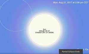 Monday's solar eclipse for the northern half of Alabama will begin at 12 noon, and end close to 3:00 p.m. The peak will close to 1:30; at Birmingham the sun will be 93 percent | James Spann