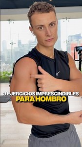 3 Ejercicios IMPRESCINDIBLES para HOMBRO 💪🔥