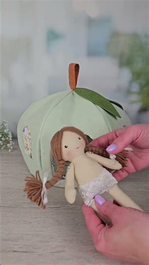 Apple DollHouse Sewing Pattern 🍎 Doll Toy PDF Tutorial #sewingpattern #dollhouse #dollpattern