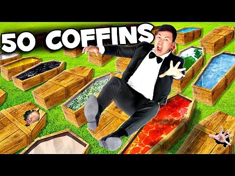 Trust Falling into 50 Mystery Coffins!!