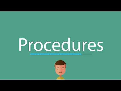 Procedures pronunciation