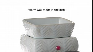 Candle Warmers Etc. Ceramic Candle Warmer and Dish, Chevron