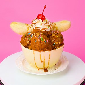 Chocolate cake and ice cream dessert | Tasty Plus