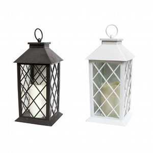 [Hot Item] Outdoor Antique LED Candle Solar Lantern White/Black Color