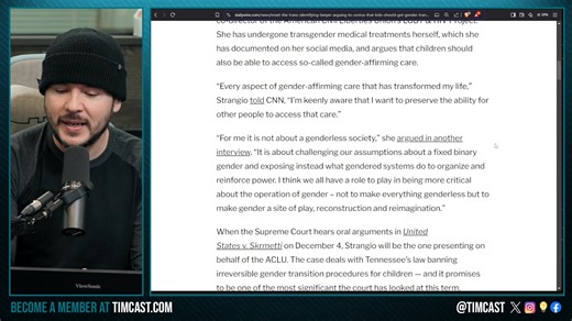 SCOTUS May END Child Trans Surgery, Matt Walsh To Rally Outside During Oral Arguments Tomorrow I From the Tim Pool Daily Show. Subscribe here: https://buff.ly/48romud | Tim Pool