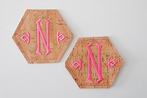 In the Hoop Monogram Coasters – Free Embroidery Files included.
