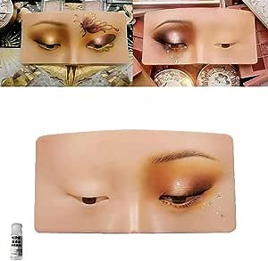 The Perfect Aid to Practicing Makeup - Lash Mannequin Head, Mannequin Head for Makeup Practice, Face Eyes Makeup Mannequin Silicone False Cosmetologist for Makeup Practice Training
